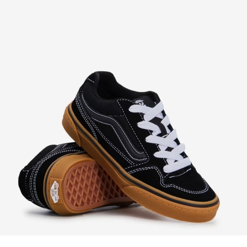 Vans Youth Black and Brown Skate Shoes